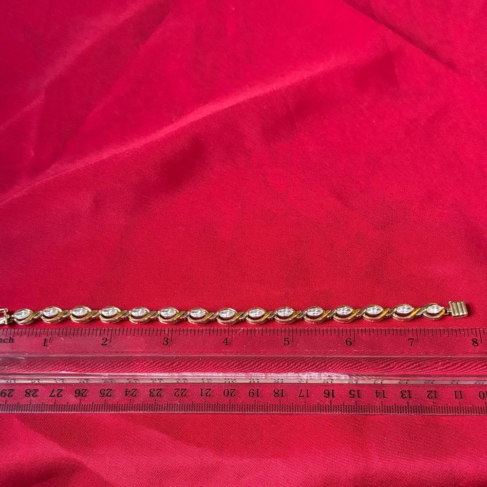 Gold Tennis Bracelet and Ring Set - Women Jewelry - Picture 5 of 7